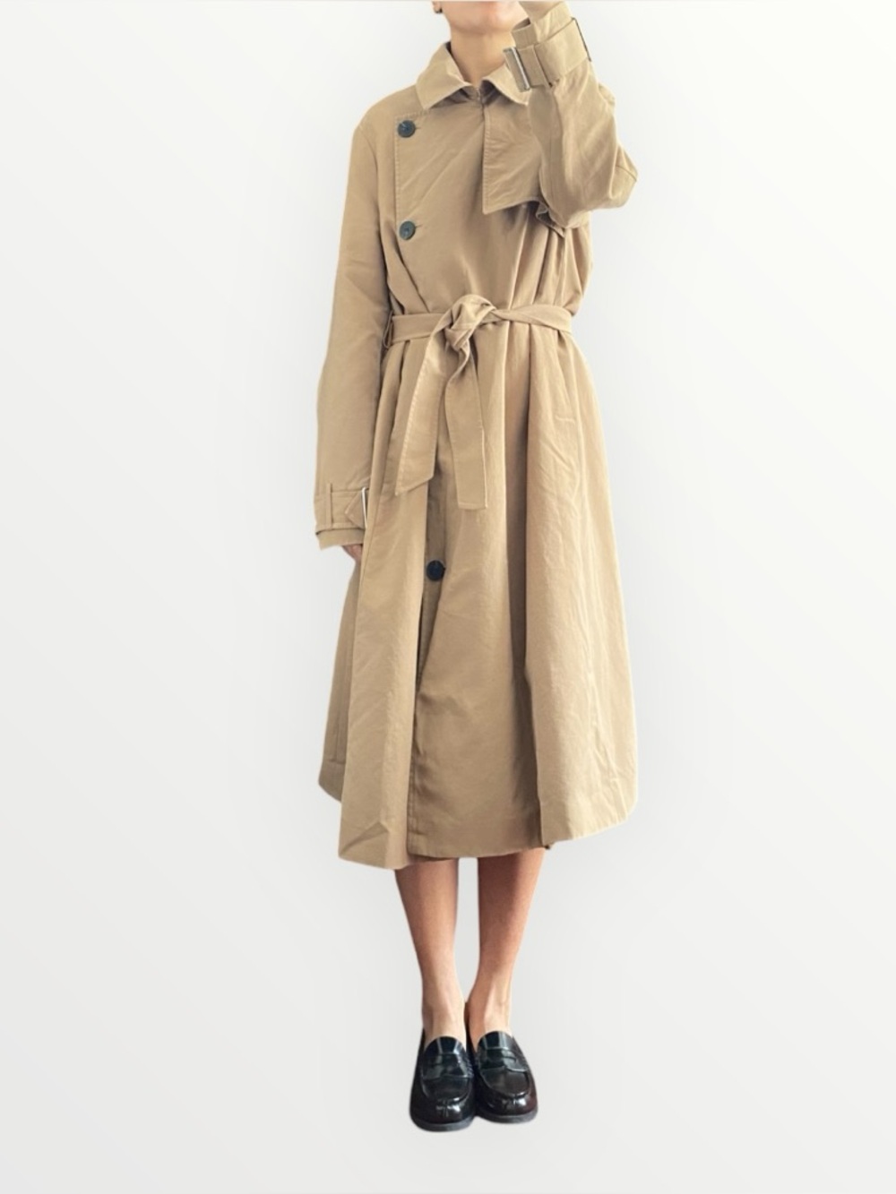 All Saints Women’s Beige Myla Trench Coat Size M